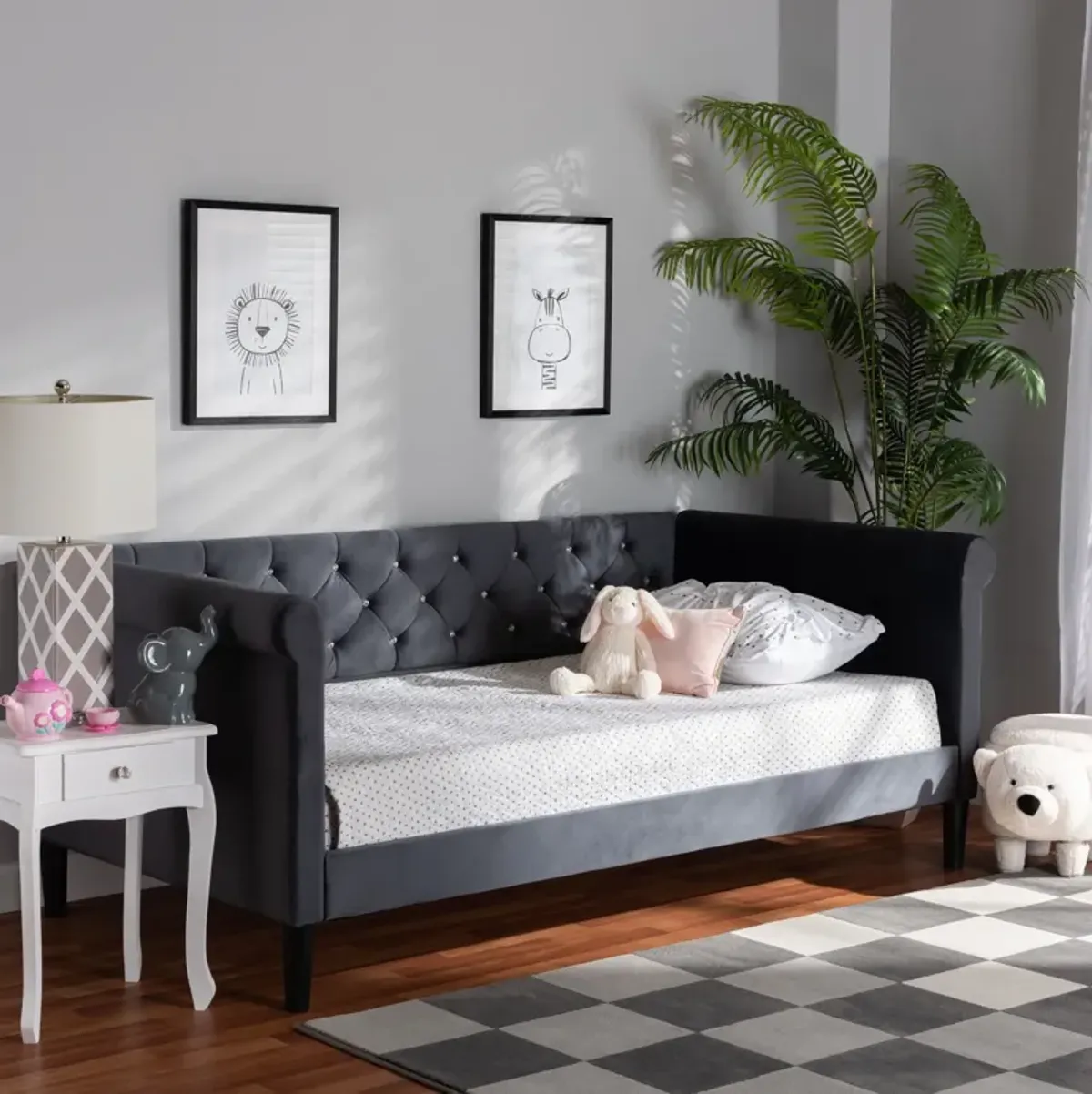 Bello Twin Daybed - Gray/Dark Brown