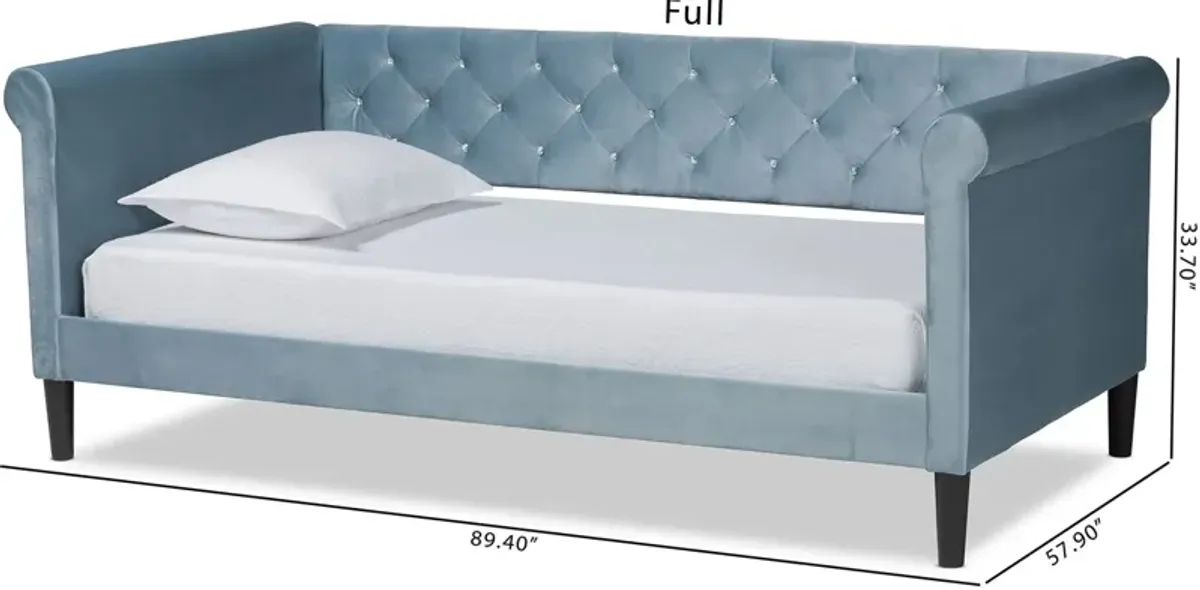 Bello Full Daybed - Light Blue/Dark Brown