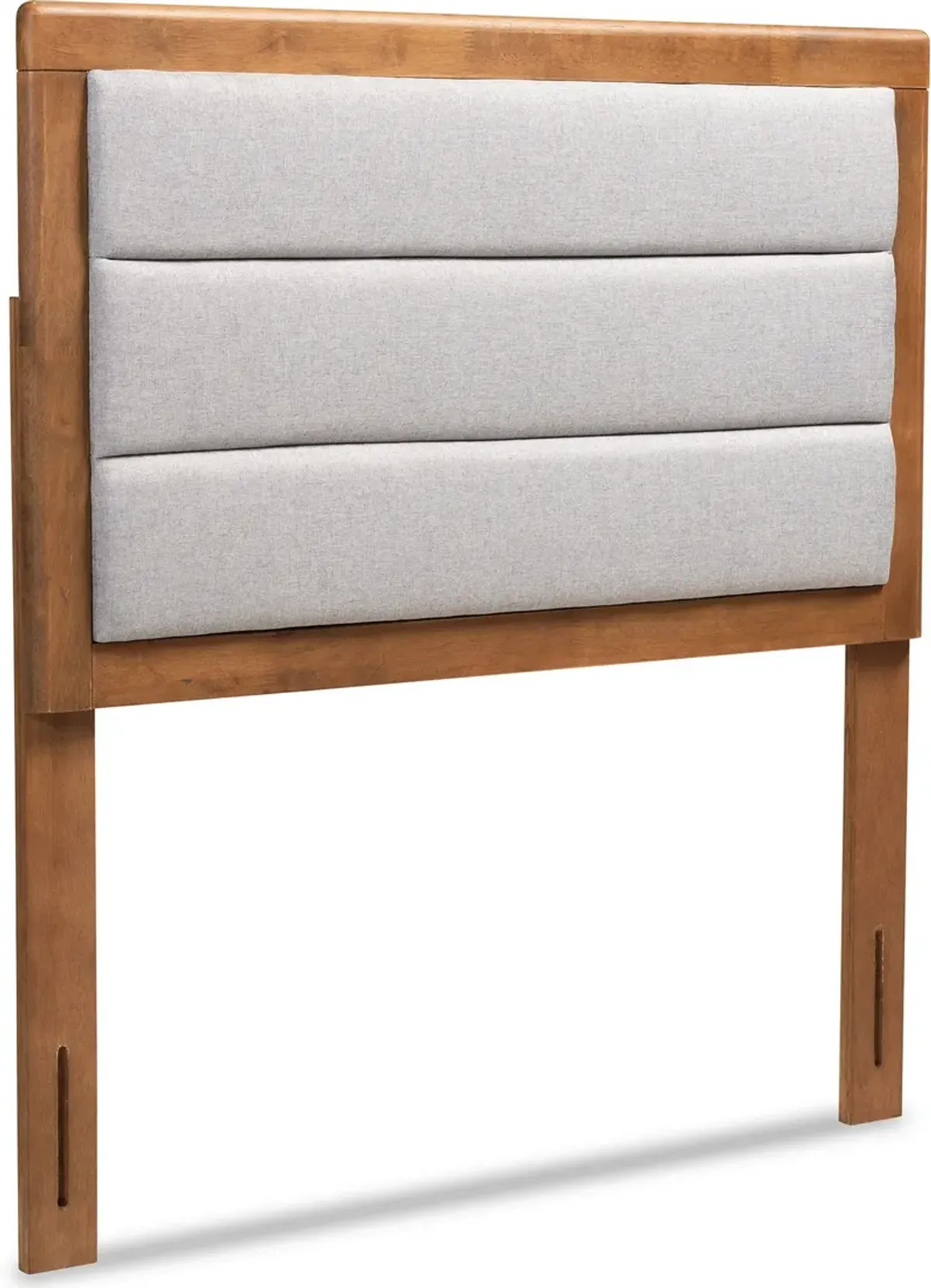 Aarti Twin Headboard - Light Gray/Walnut Brown