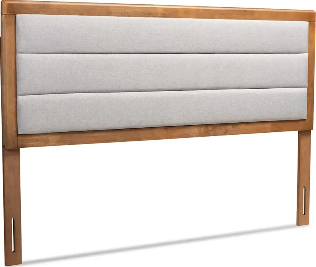 Aarti Full Headboard - Light Gray/Walnut Brown