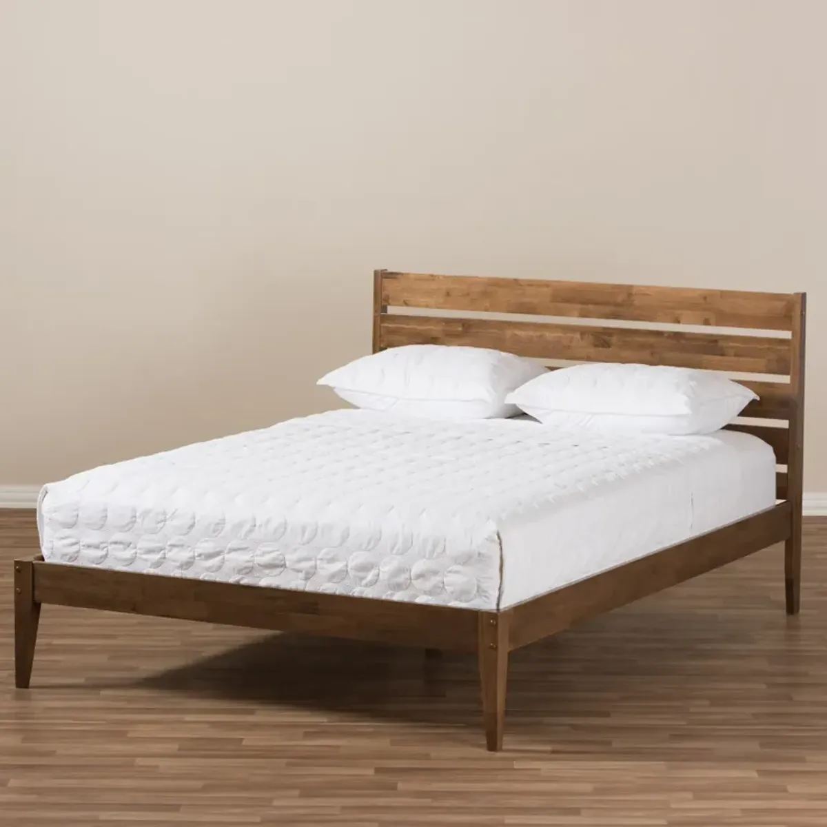 Averie King Platform Bed - Walnut Brown