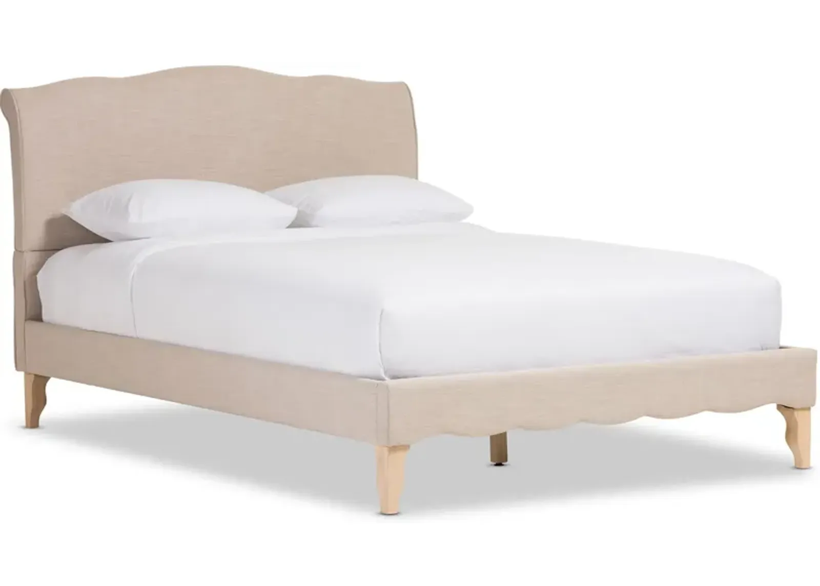 Adara King Platform Upholstered Bed - Beige