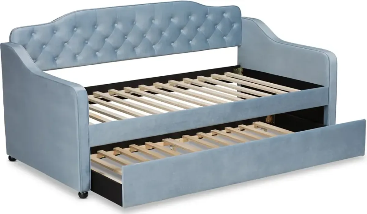 Juana Twin Daybed with Trundle - Light Blue