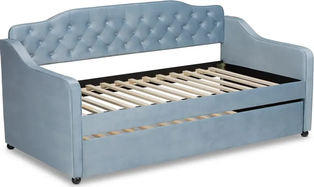 Juana Twin Daybed with Trundle - Light Blue