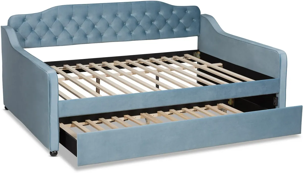 Juana Full Daybed with Trundle - Light Blue