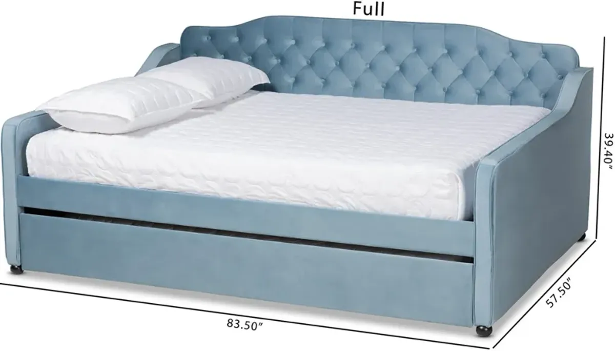 Juana Full Daybed with Trundle - Light Blue