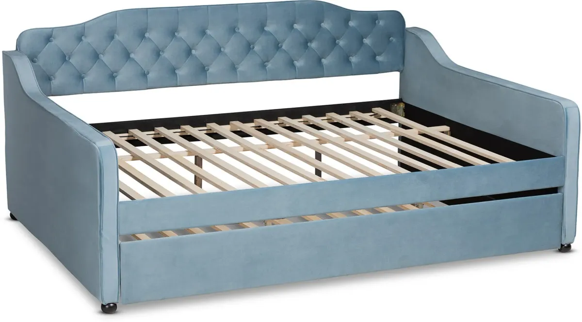 Juana Full Daybed with Trundle - Light Blue