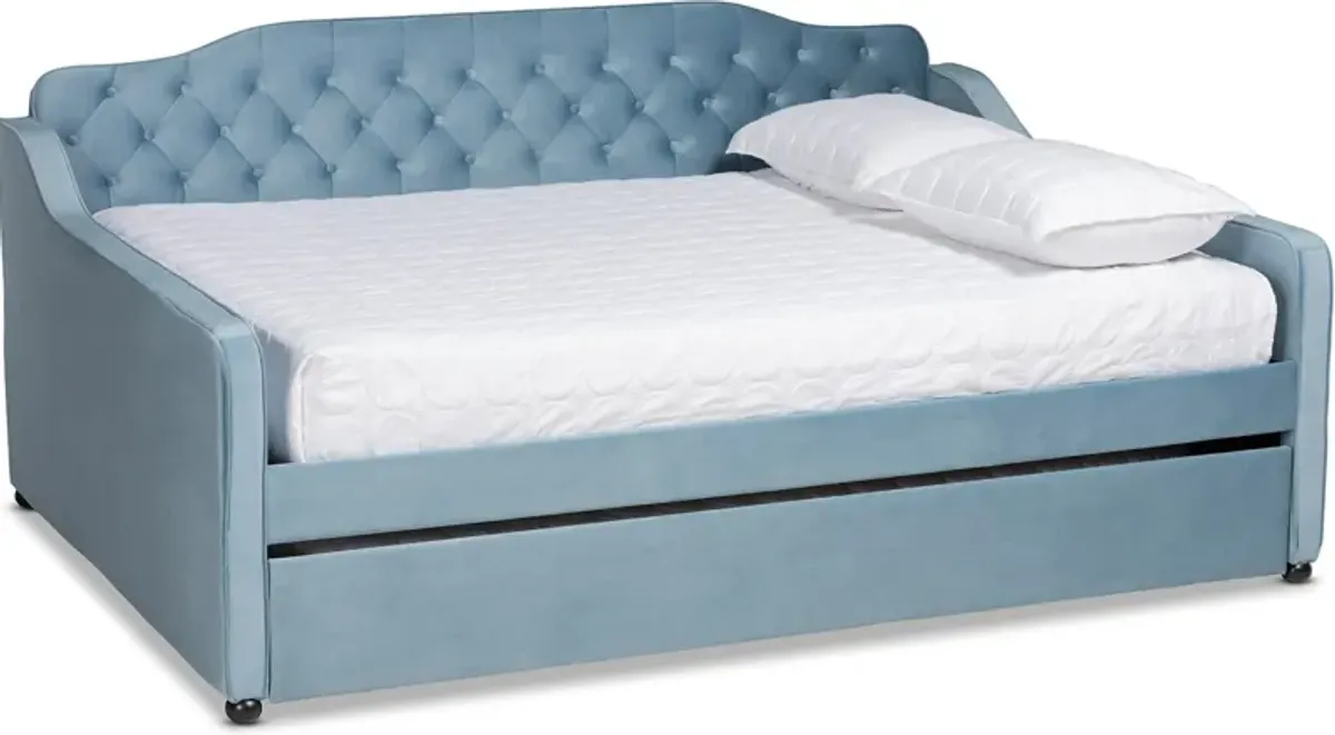 Juana Full Daybed with Trundle - Light Blue