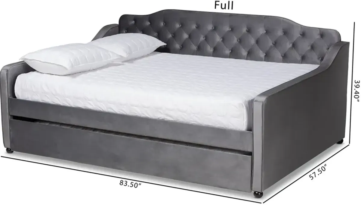 Juana Full Daybed with Trundle - Gray