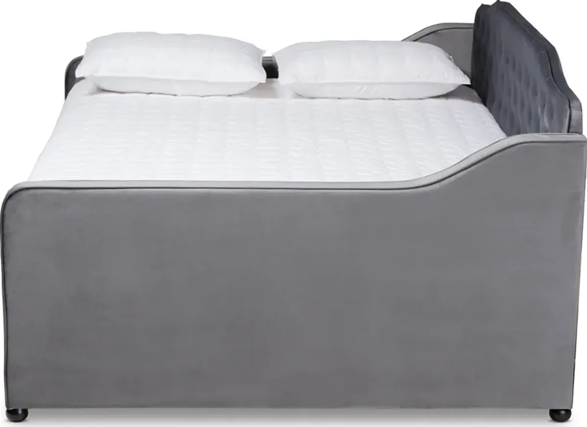 Juana Full Daybed with Trundle - Gray