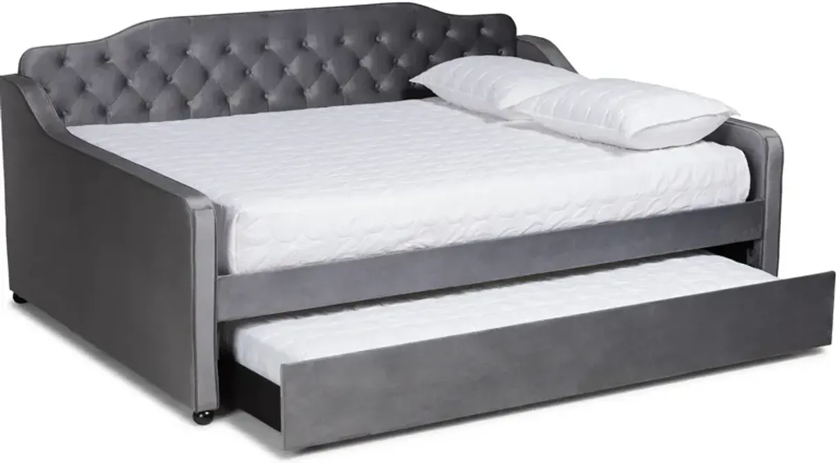 Juana Full Daybed with Trundle - Gray