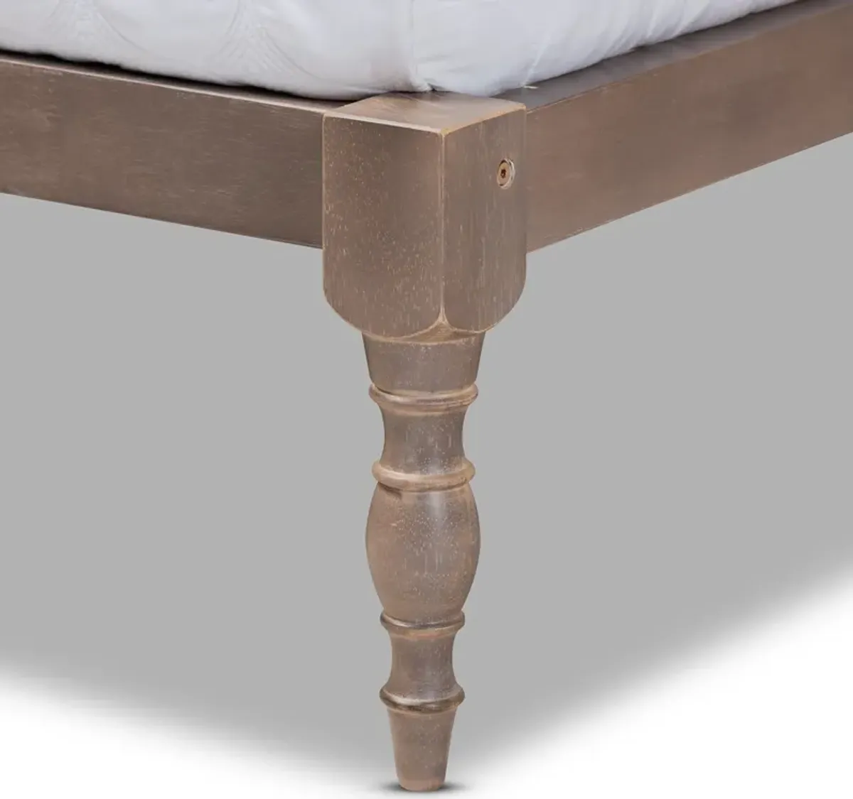 Piera Full Platform Bed Frame - Antique Oak