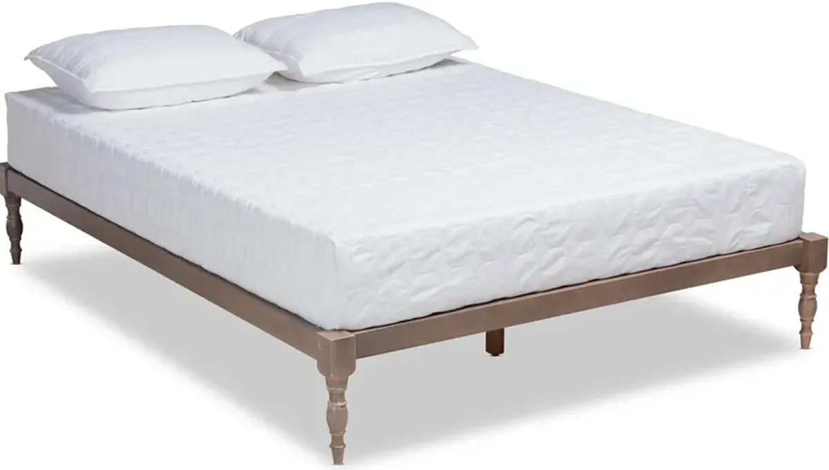 Piera Full Platform Bed Frame - Antique Oak