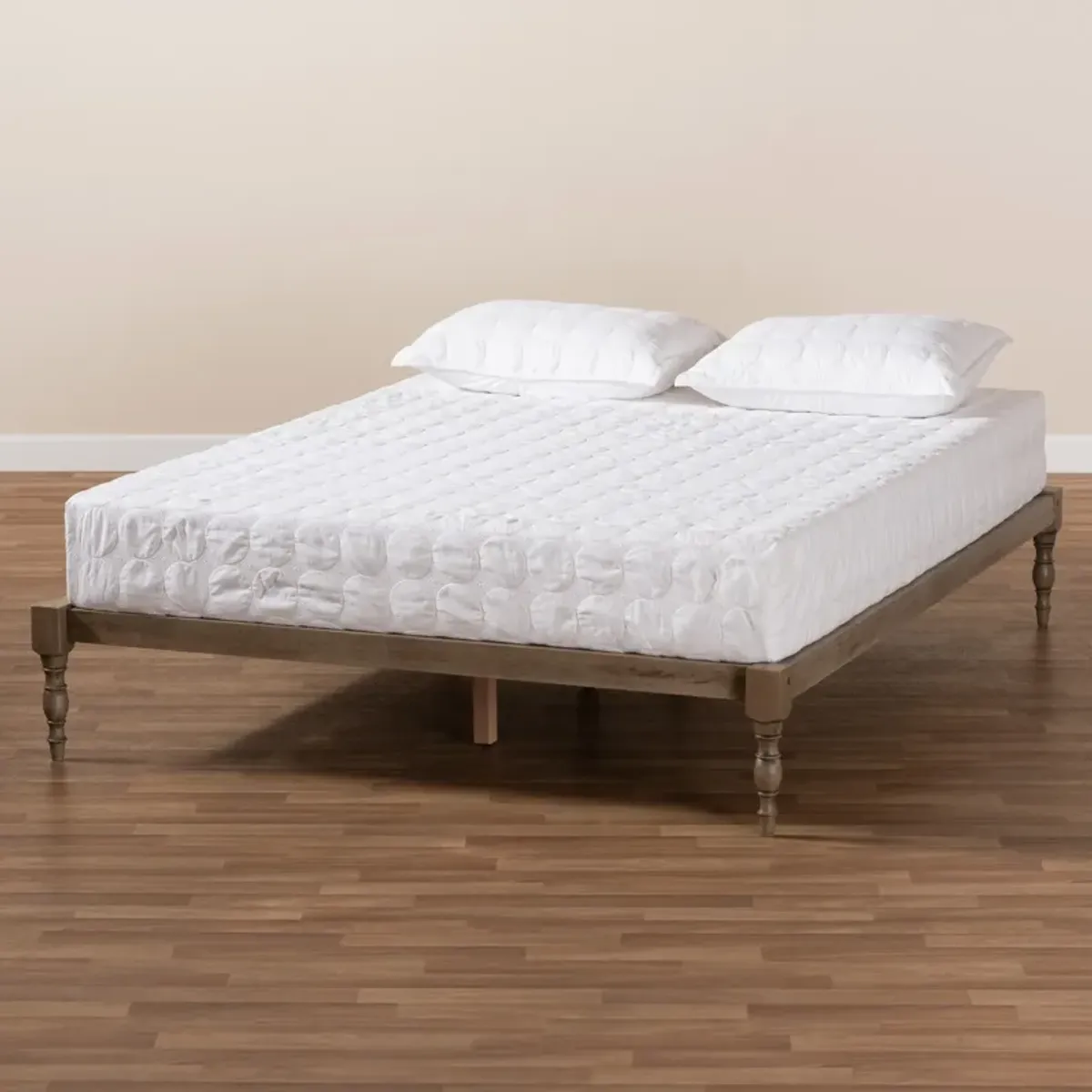 Piera King Platform Bed Frame - Antique Gray