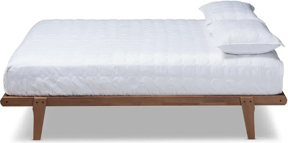 Laurenne Queen Platform Bed Frame - Ash Walnut