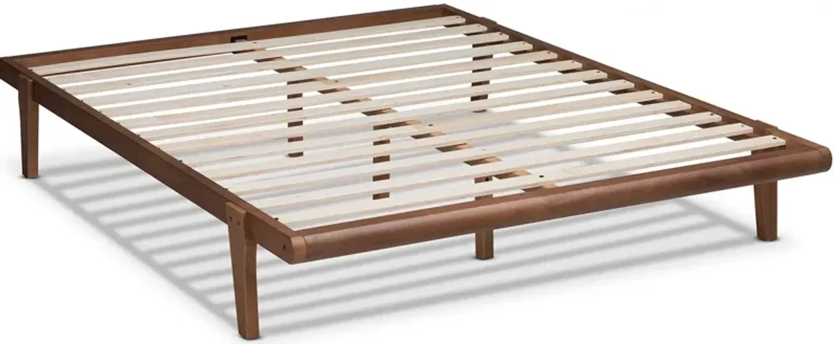 Laurenne Queen Platform Bed Frame - Ash Walnut