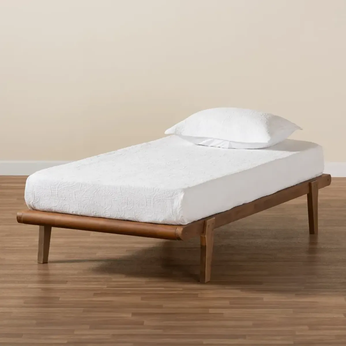 Laurenne Twin Platform Bed Frame - Ash Walnut