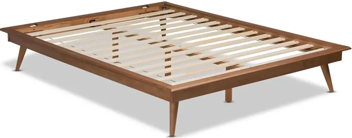 Lylah Full Platform Bed Frame - Ash Walnut