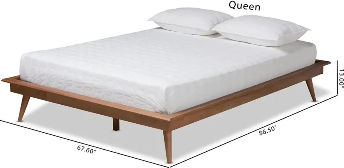 Lylah Queen Platform Bed Frame - Ash Walnut