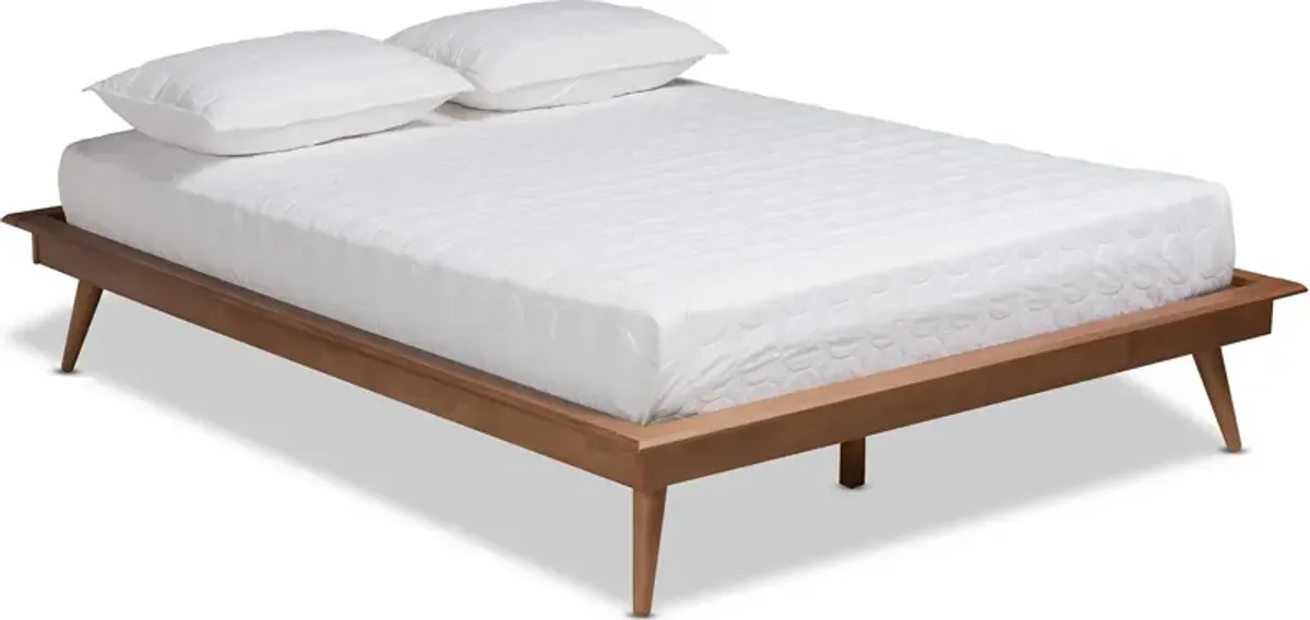 Lylah Queen Platform Bed Frame - Ash Walnut