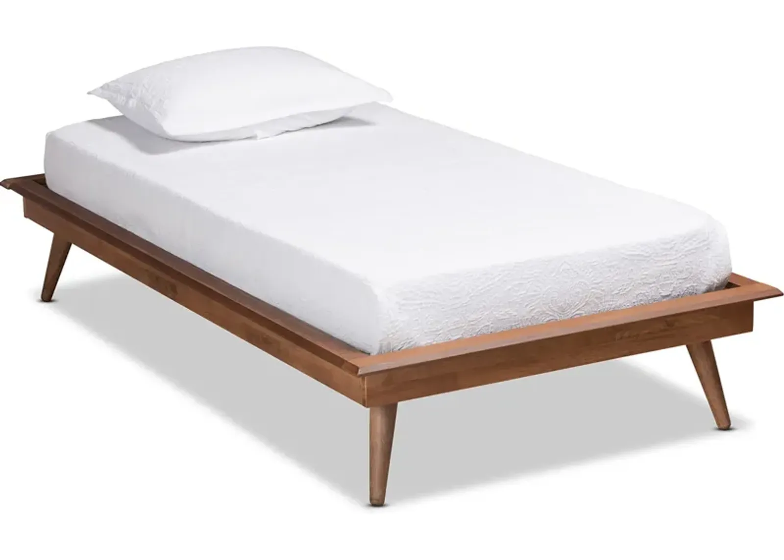 Lylah Twin Platform Bed Frame - Ash Walnut