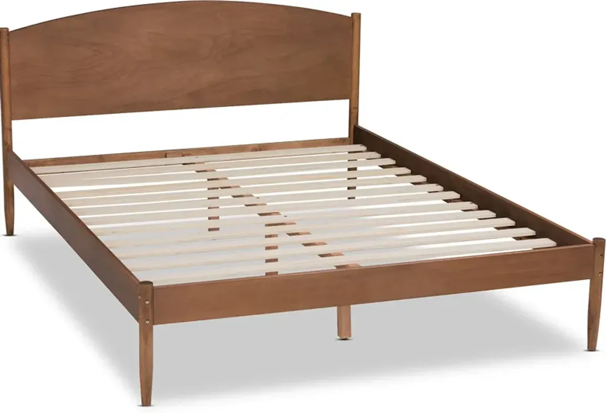 Samaya King Platform Bed - Ash Walnut