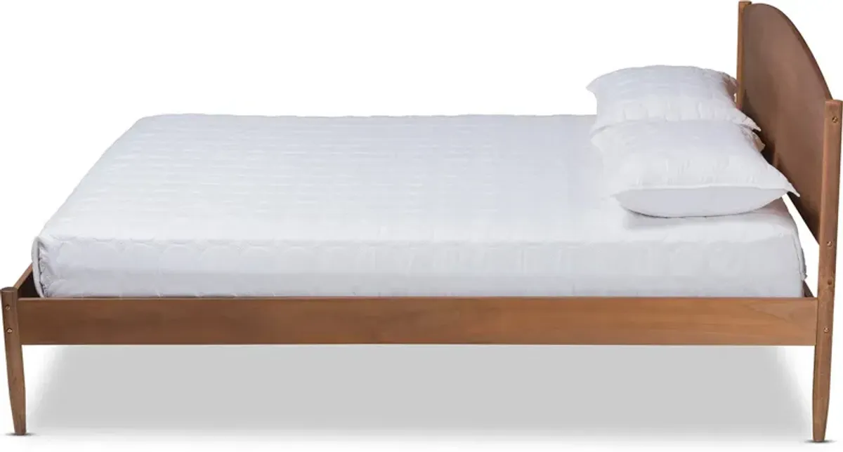 Samaya King Platform Bed - Ash Walnut