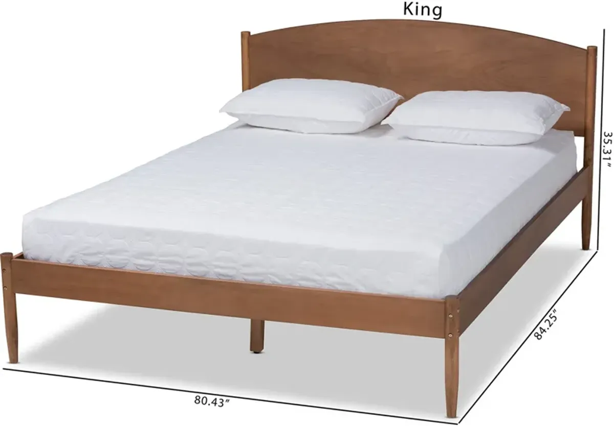 Samaya King Platform Bed - Ash Walnut