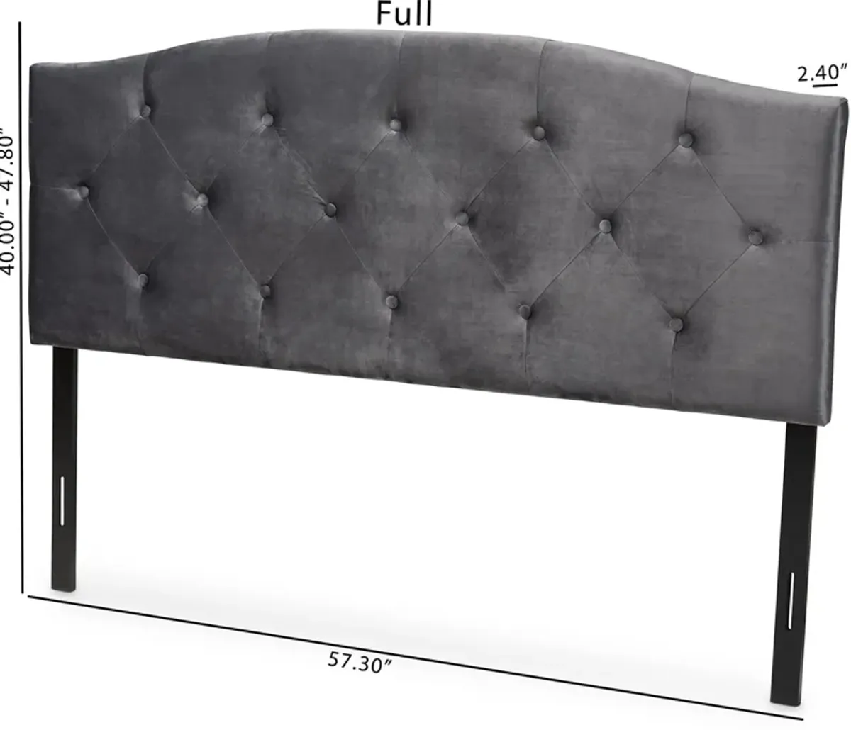 Bora Full Headboard - Gray/Dark Brown