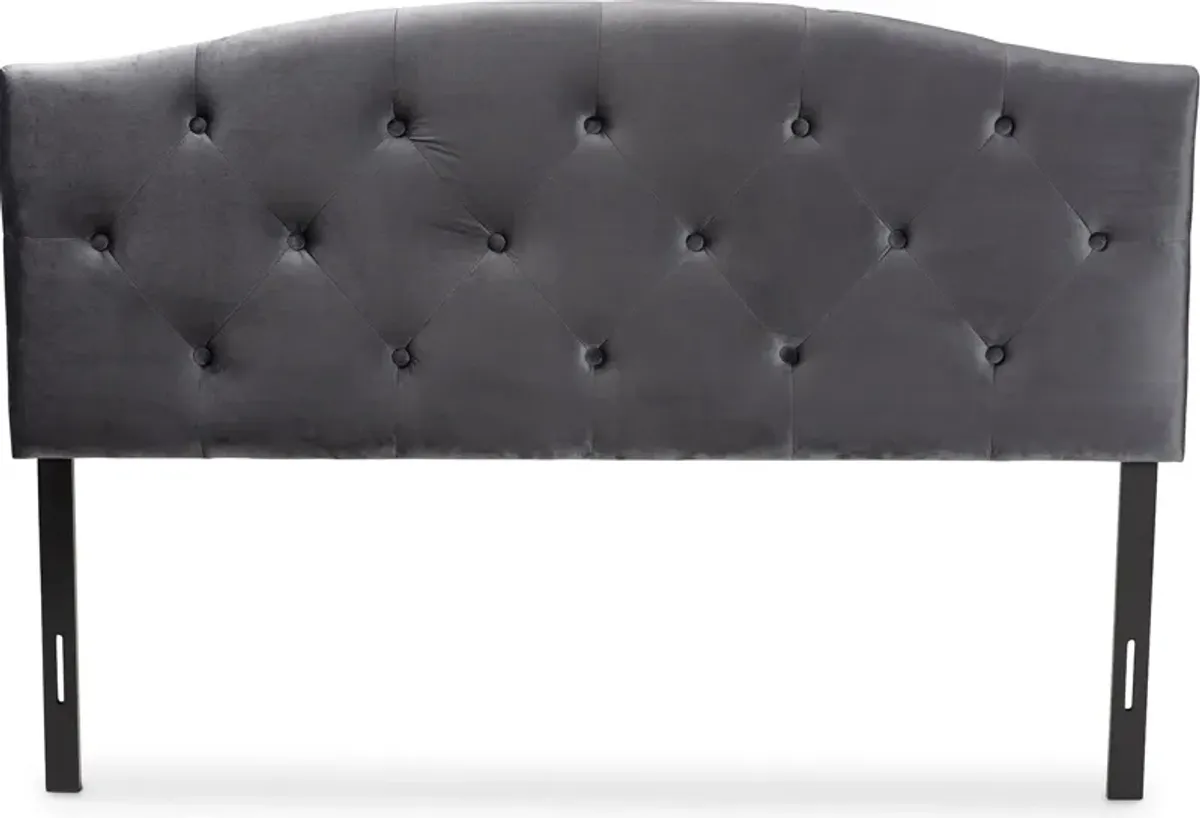 Bora Full Headboard - Gray/Dark Brown