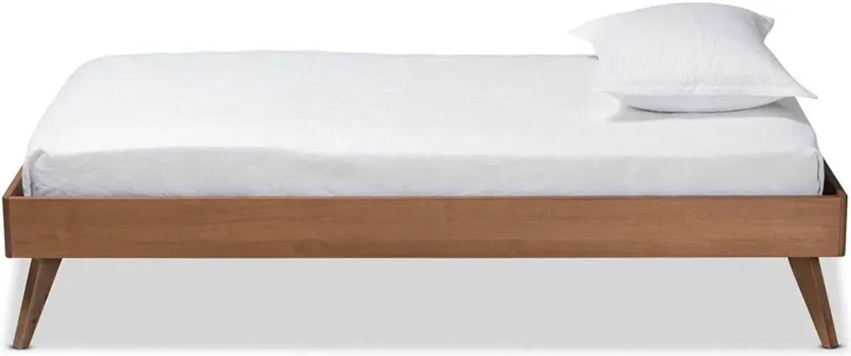 Vega Twin Platform Bed Frame - Ash Walnut