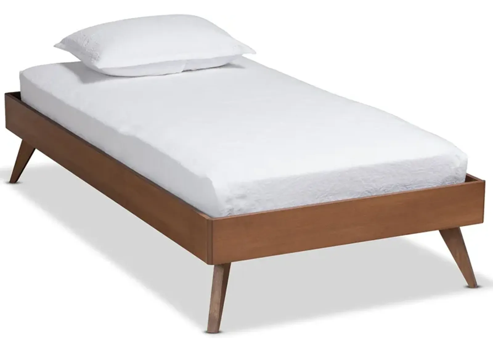 Vega Twin Platform Bed Frame - Ash Walnut