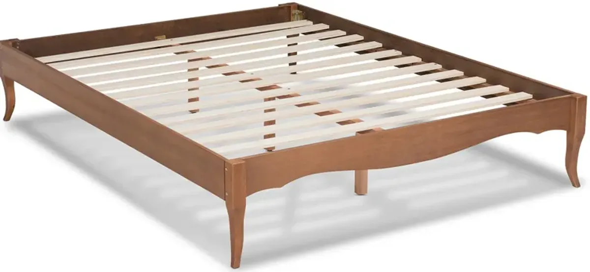 Journi Full Platform Bed Frame - Ash Walnut