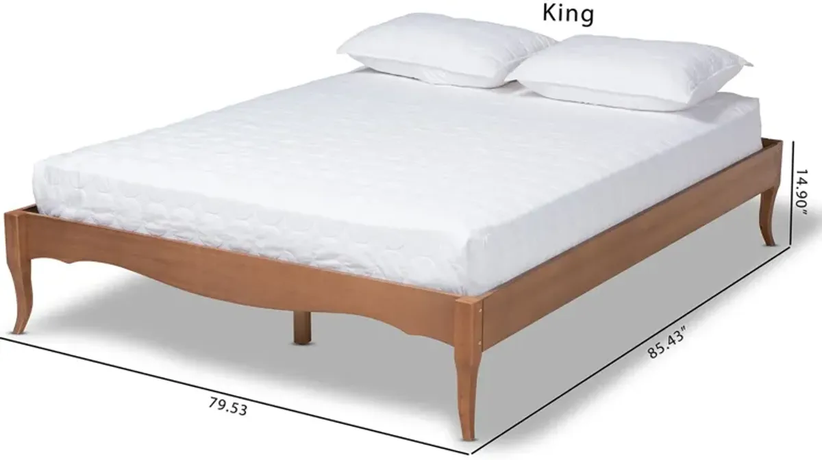 Journi Queen Platform Bed Frame - Ash Walnut