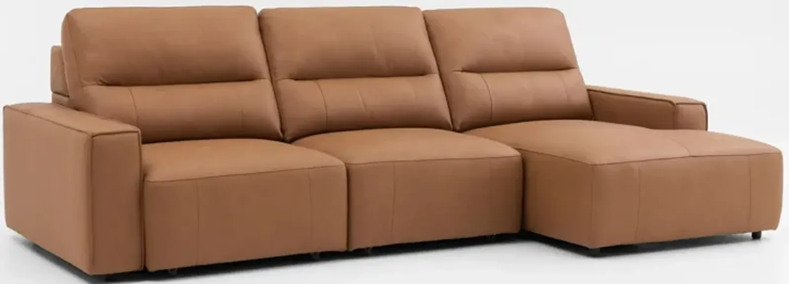 Morena 3-Piece Extendable Sectional with Right-Facing Chaise - Tan