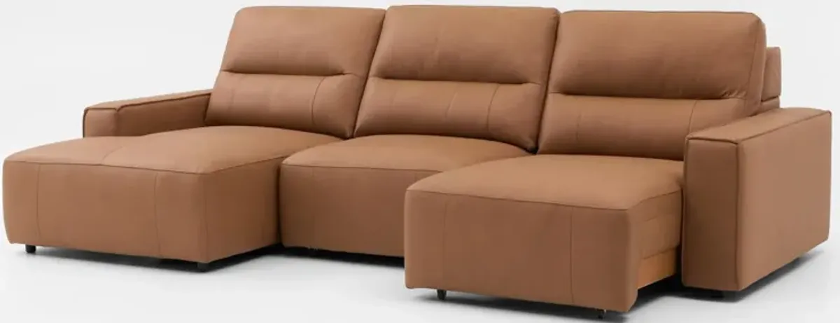 Morena 3-Piece Extendable Sectional with Left-Facing Chaise - Tan