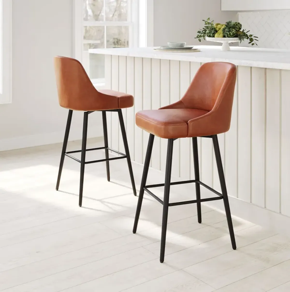 Siara Swivel Bar Stool - Brown