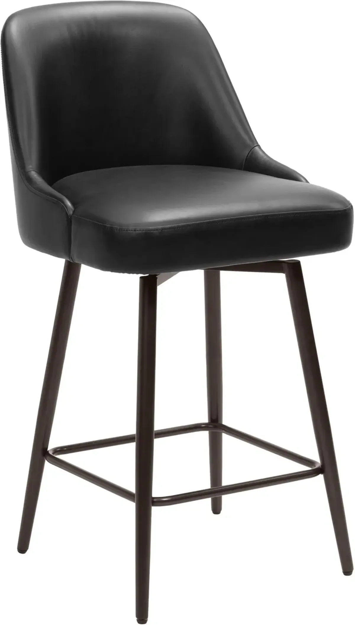 Siara Swivel Counter-Height Stool - Black