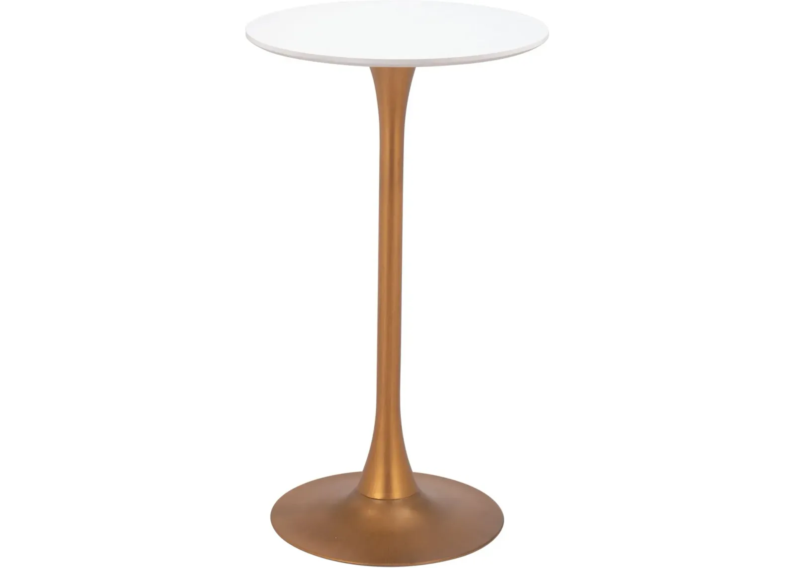 Kano Round Bar Table - White/Gold