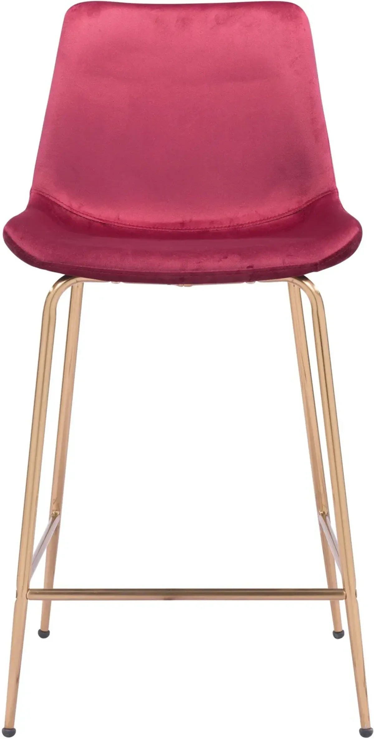 David Counter-Height Stool - Red/Gold