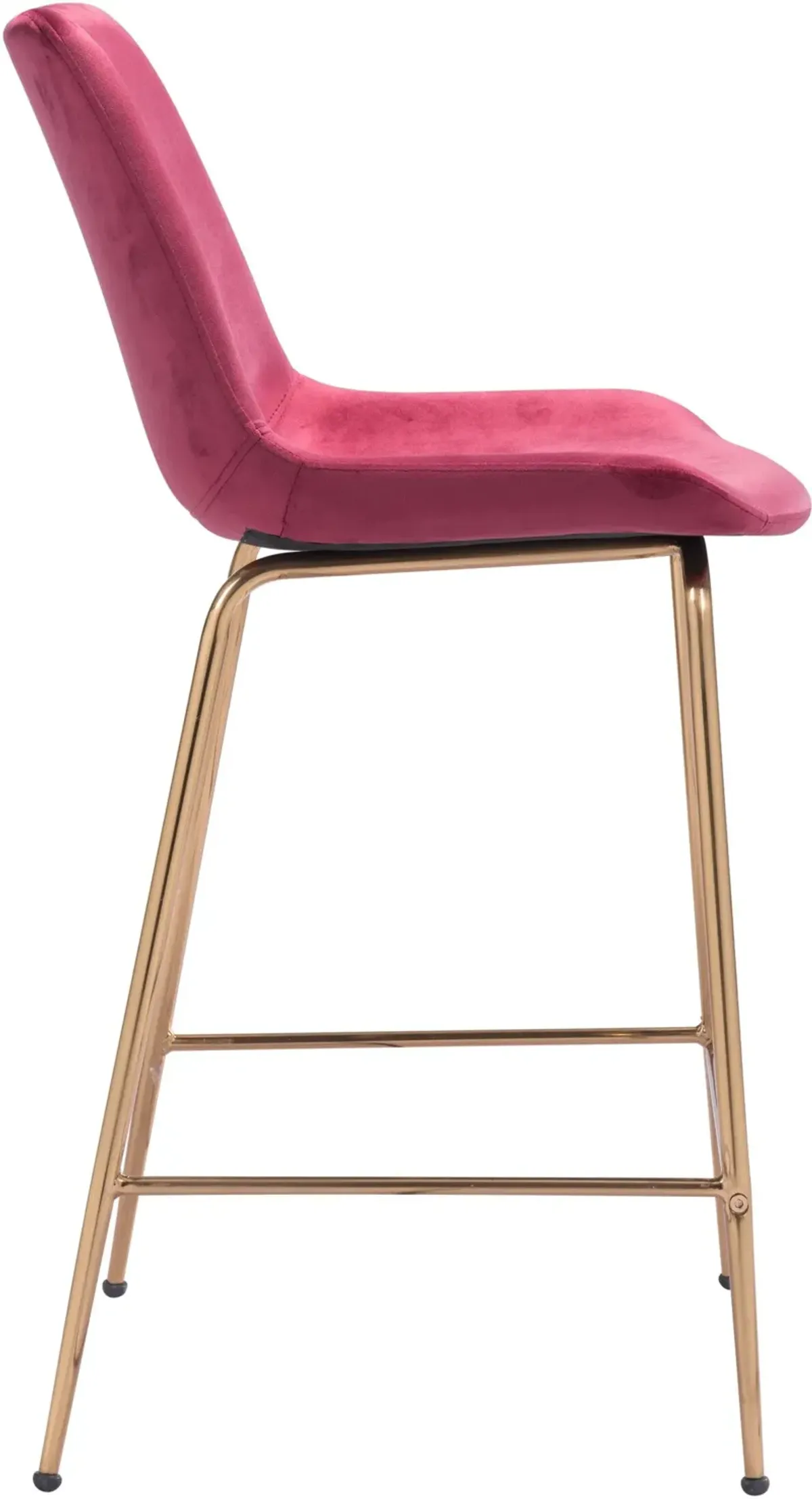 David Counter-Height Stool - Red/Gold