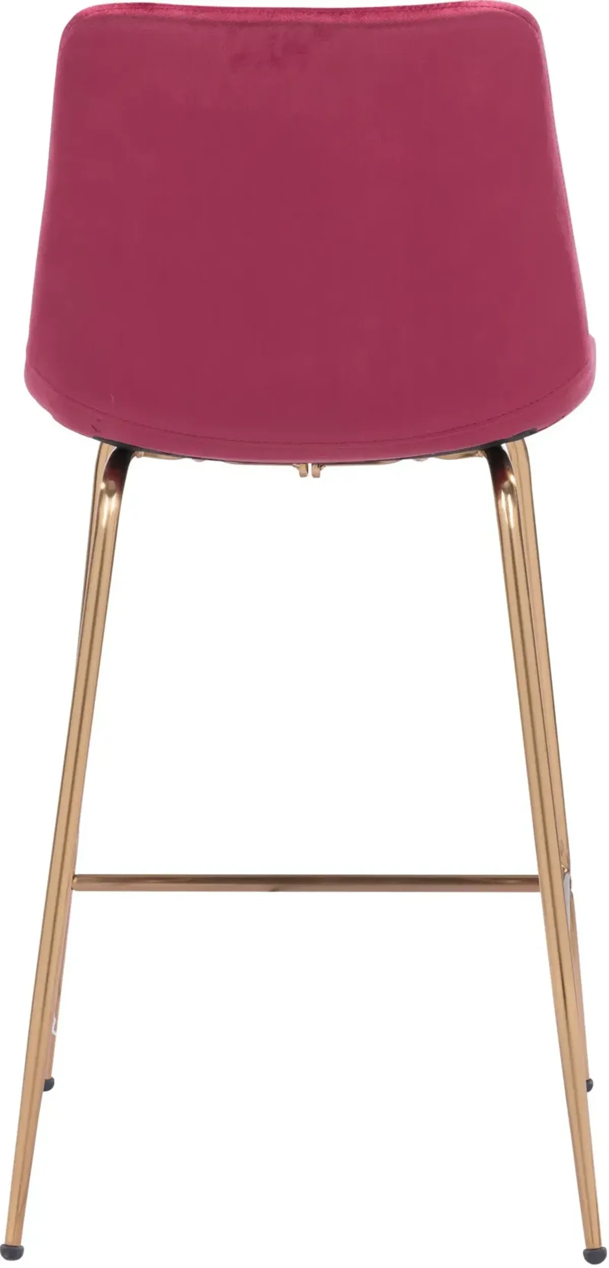 David Counter-Height Stool - Red/Gold