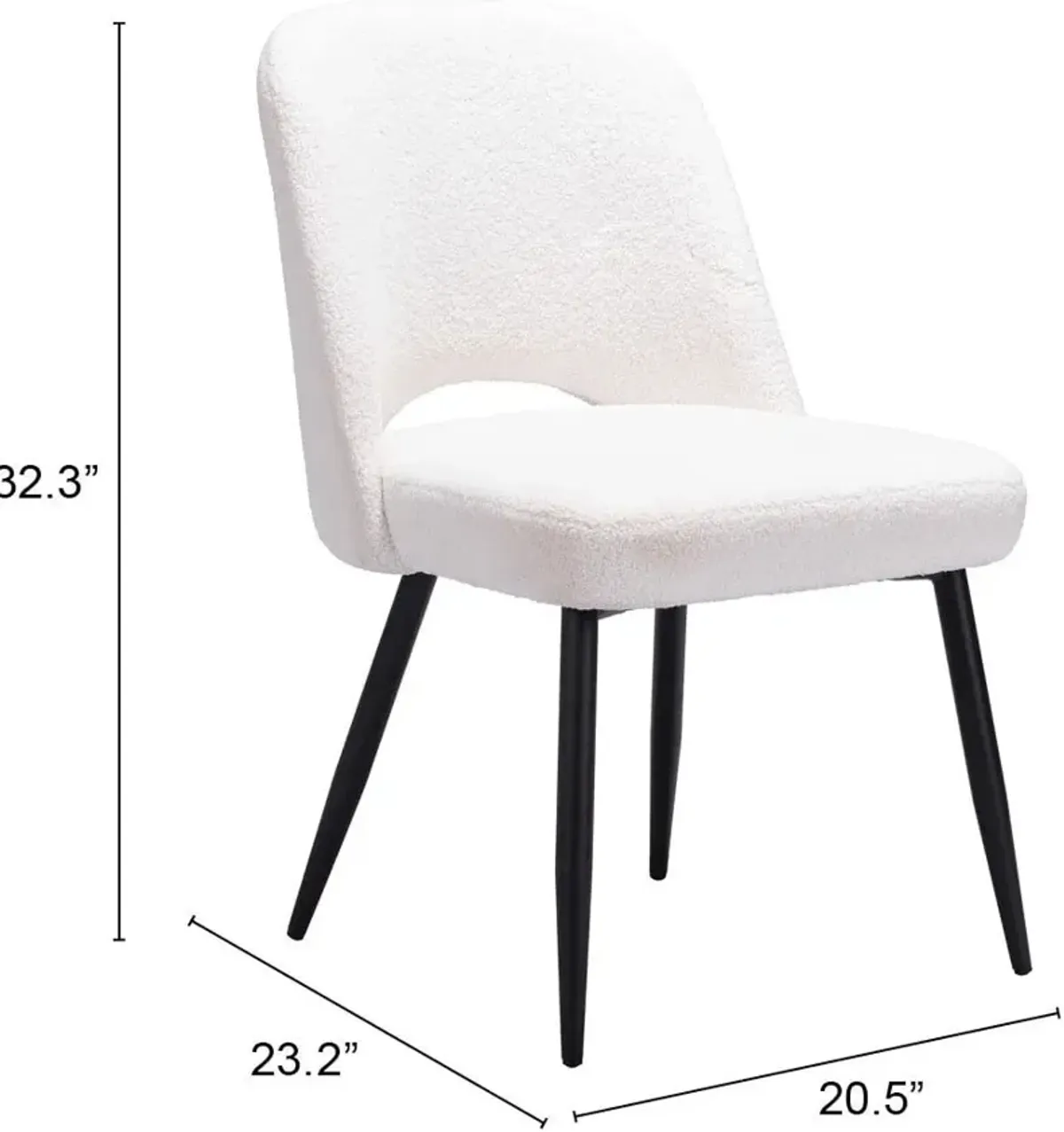 Maxine Set of 2 Dining Chairs - Ivory