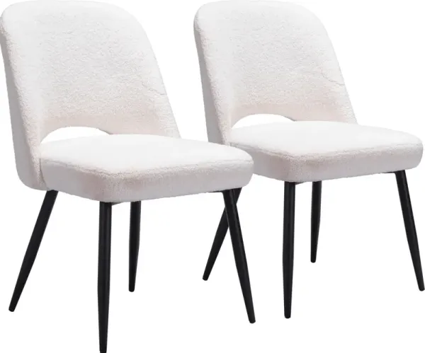 Maxine Set of 2 Dining Chairs - Ivory