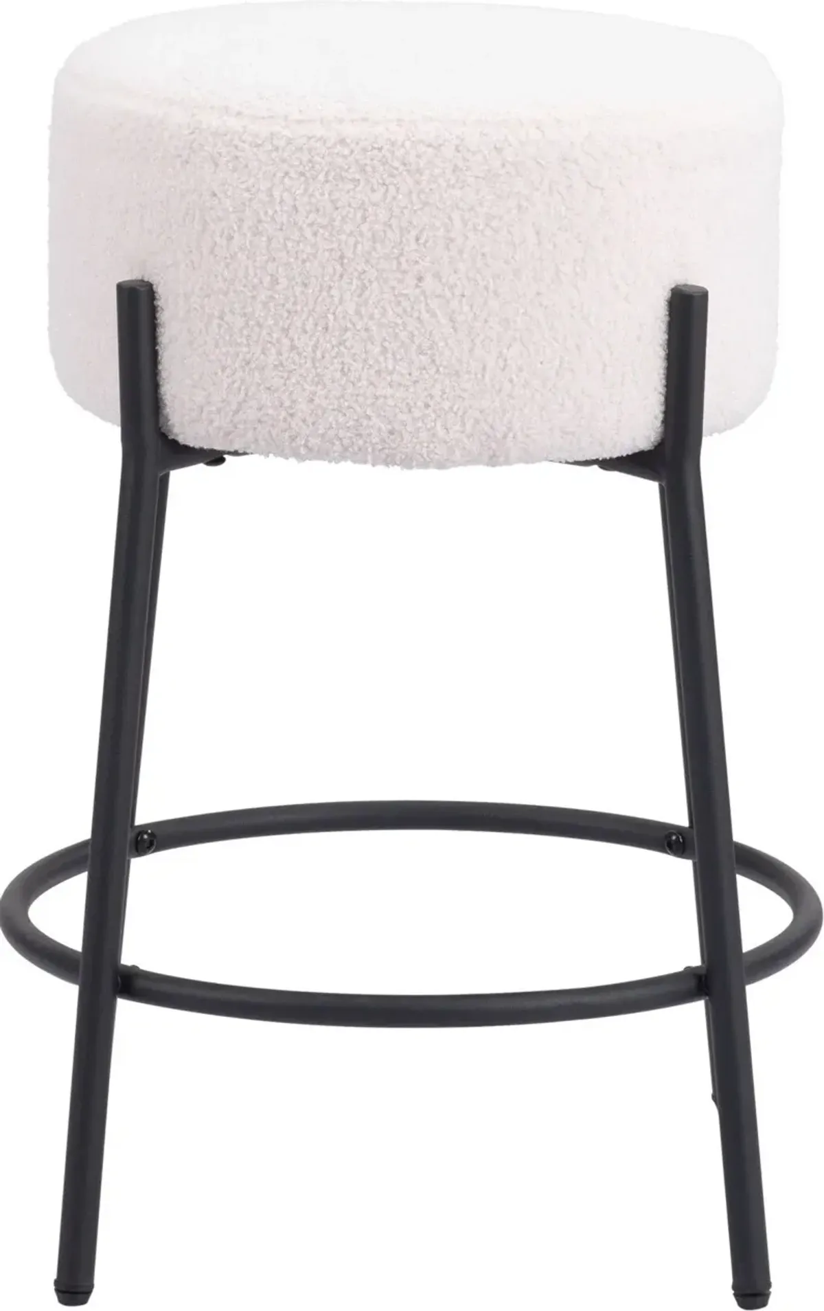 Luanda Set of 2 Counter-Height Stools - Ivory