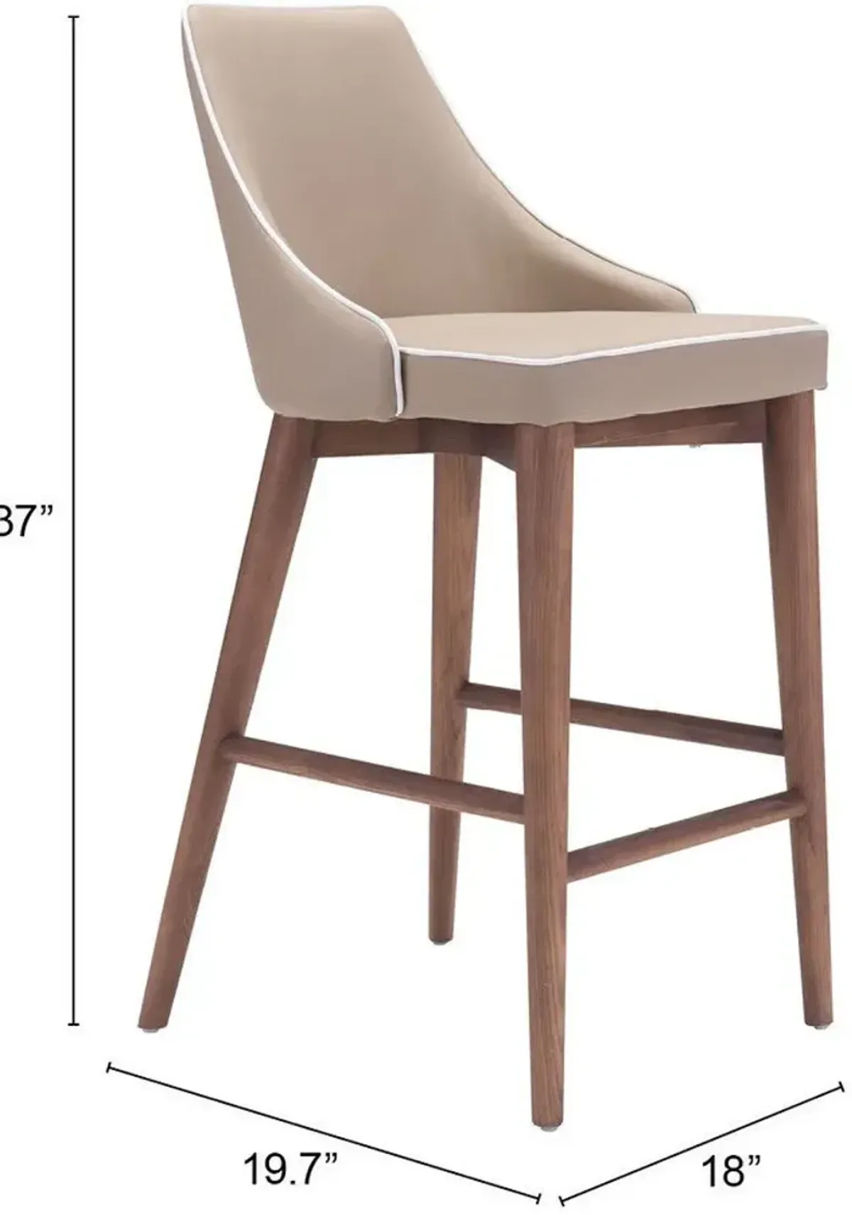 Ralden Counter-Height Stool - Beige