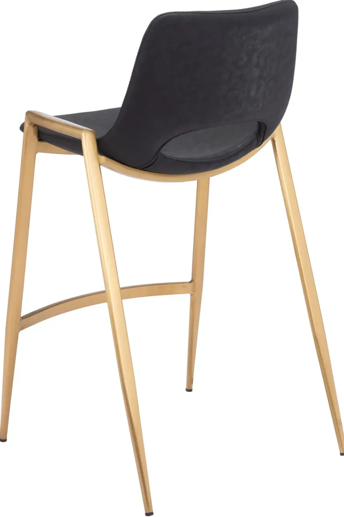 Emerson Set of 2 Counter-Height Stools - Black/Gold