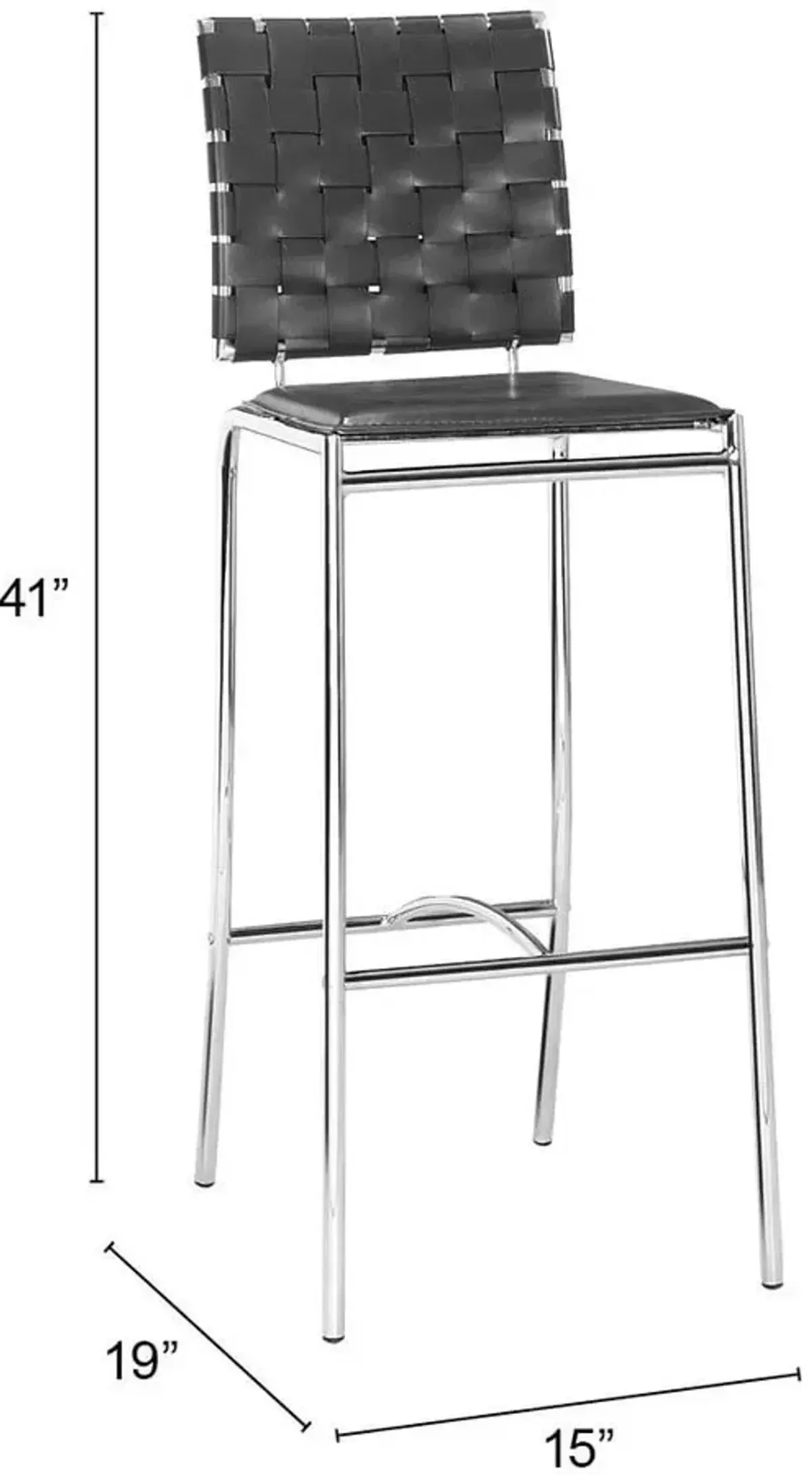 Maverick Set of 2 Bar Stools - Black