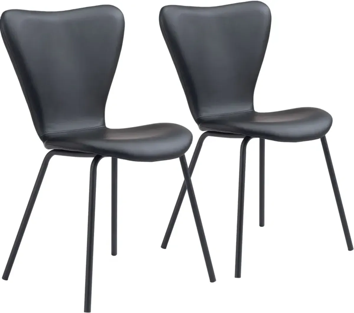 Linea Set of 2 Dining Chairs - Black