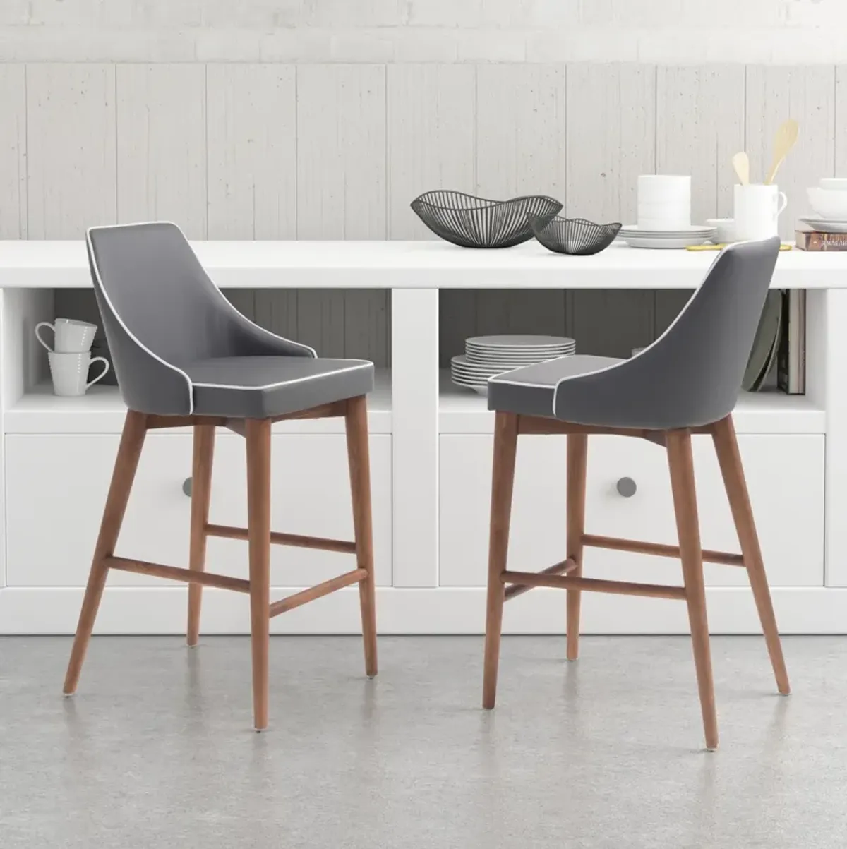 Ralden Counter-Height Stool - Gray